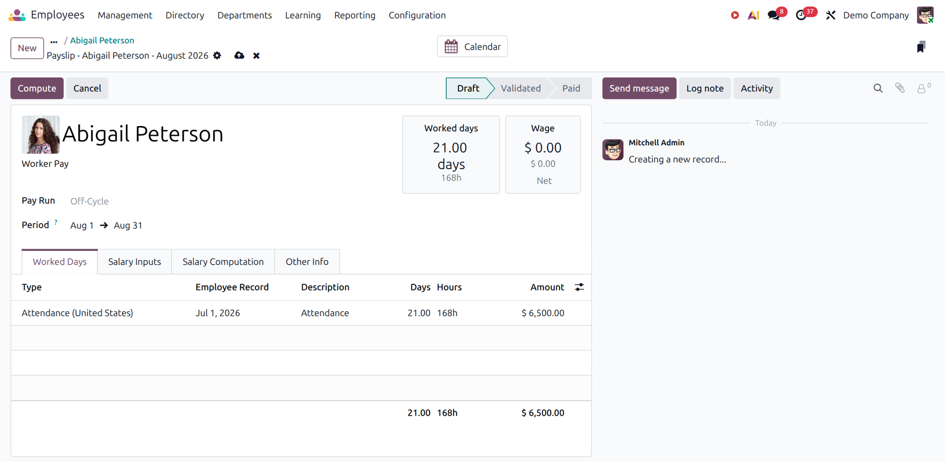 Aktivitätsplan für Onboarding und Offboarding in Odoo